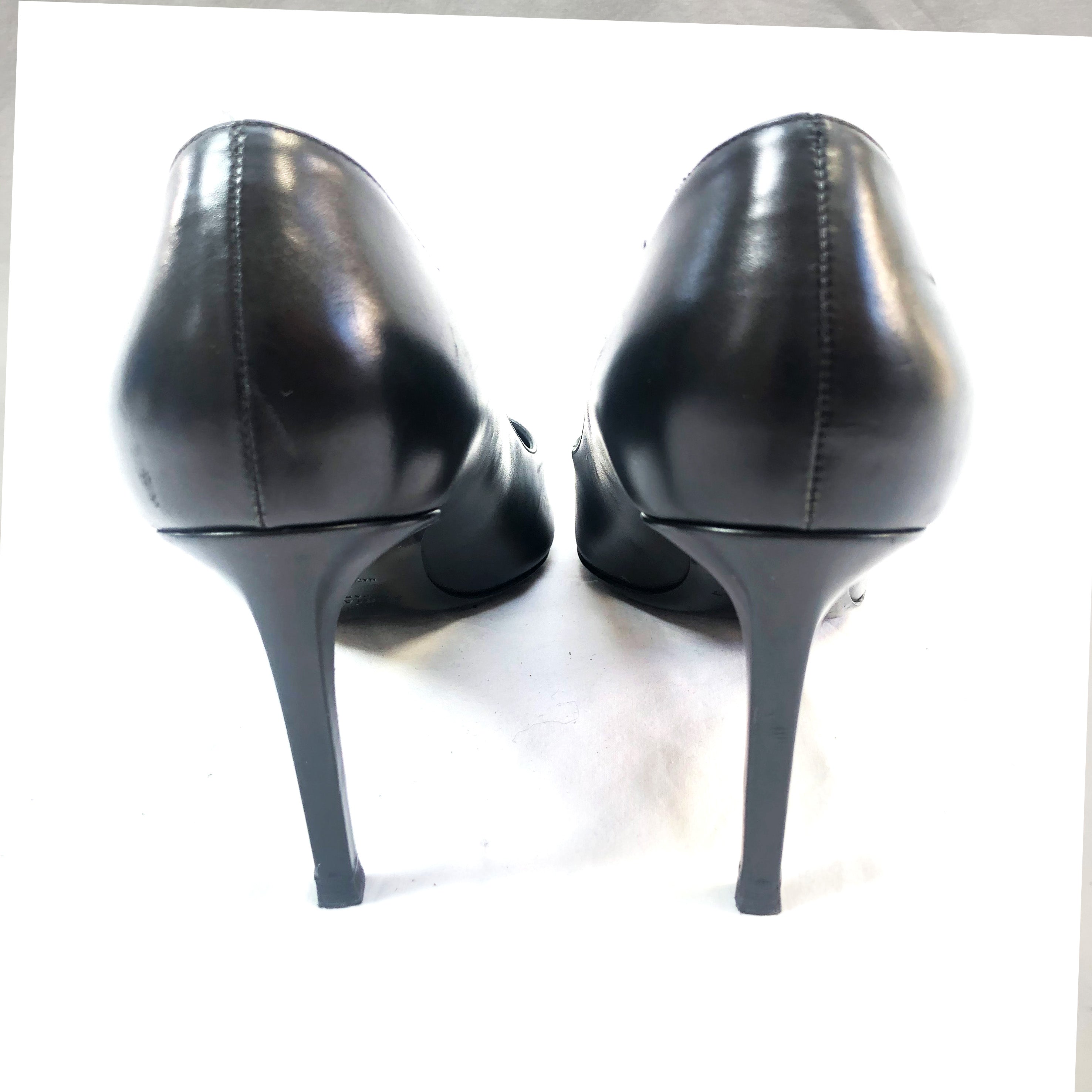 SAINT LAURENT black and white heels – Loop Generation