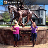 Lofgren sisters wearing their Equestrianista Collection t-shirts at the Rolex Three Day Event in KY.