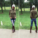 Fashionista Full Zip Jacket in Olive by Equestrianista.