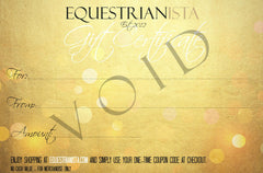 Equestrianista Electronic Gift Card for the Horse Lover in your life.