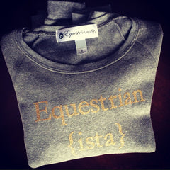 Equestrian sweatshirt in grey and gold by Equestrianista.