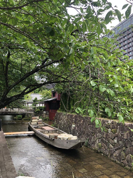 Canal with badge in Kyoto Japan