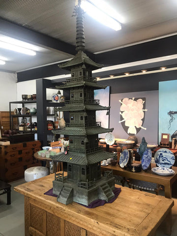 six tiered bronze pagoda
