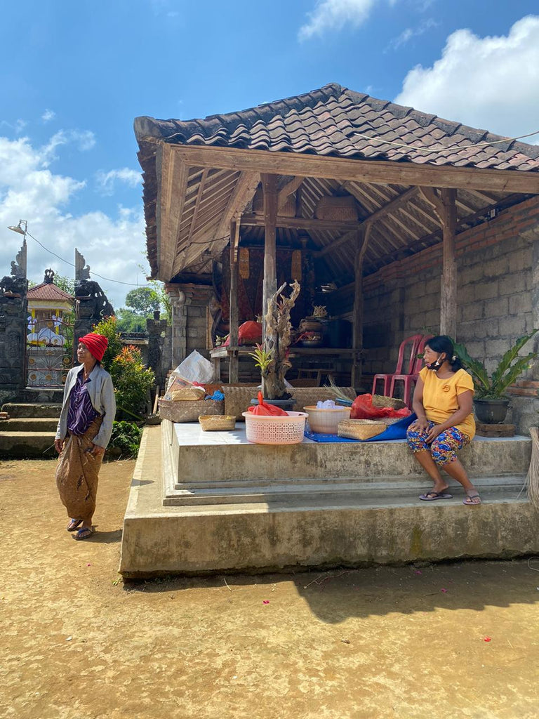 Two women in a Balinese home