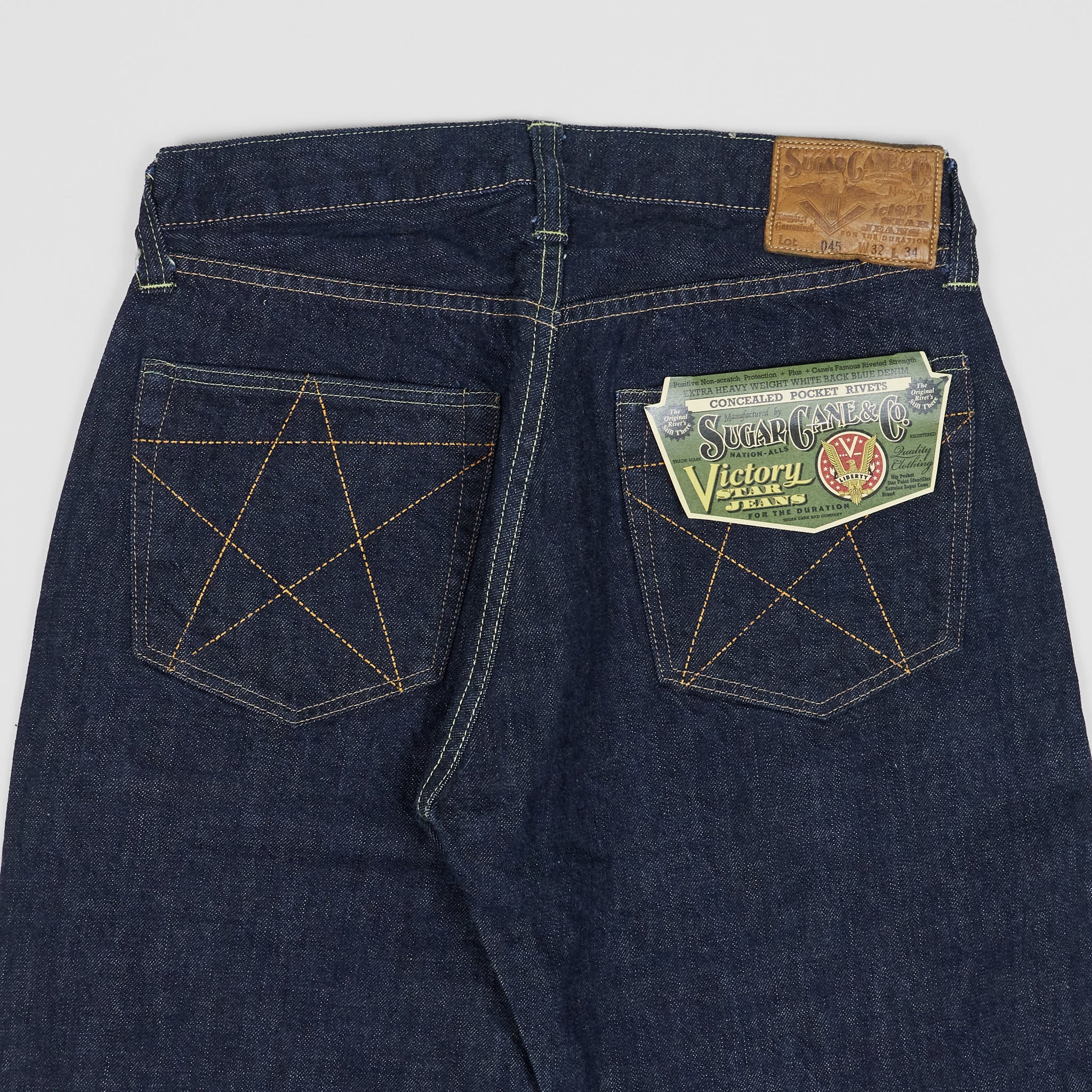 Sugar Cane WW2 Victory Star Selvage Denim Jeans - DeeCee style