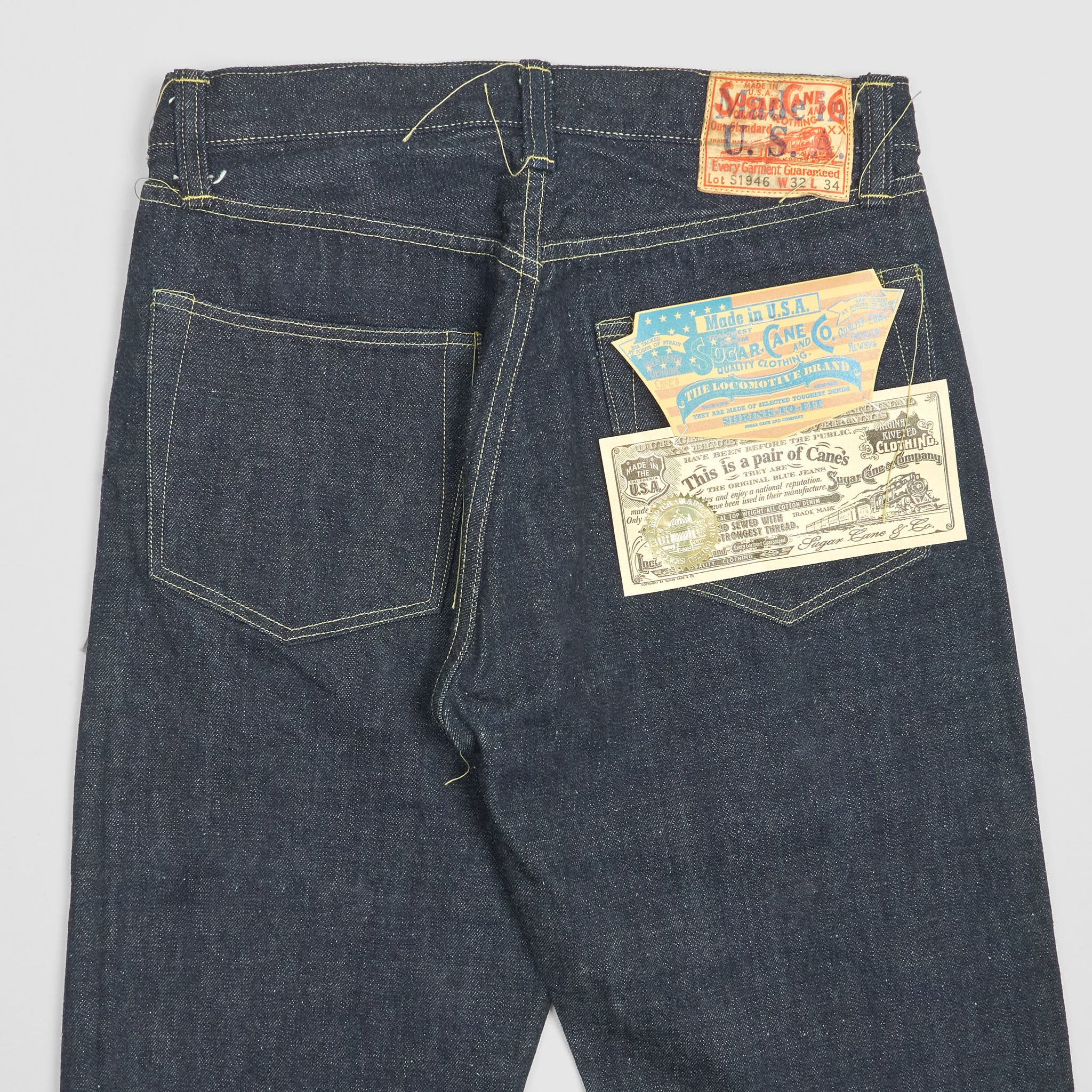 Sugar Cane Denim Jeans Made in USA 1946 Reproduction - DeeCee style