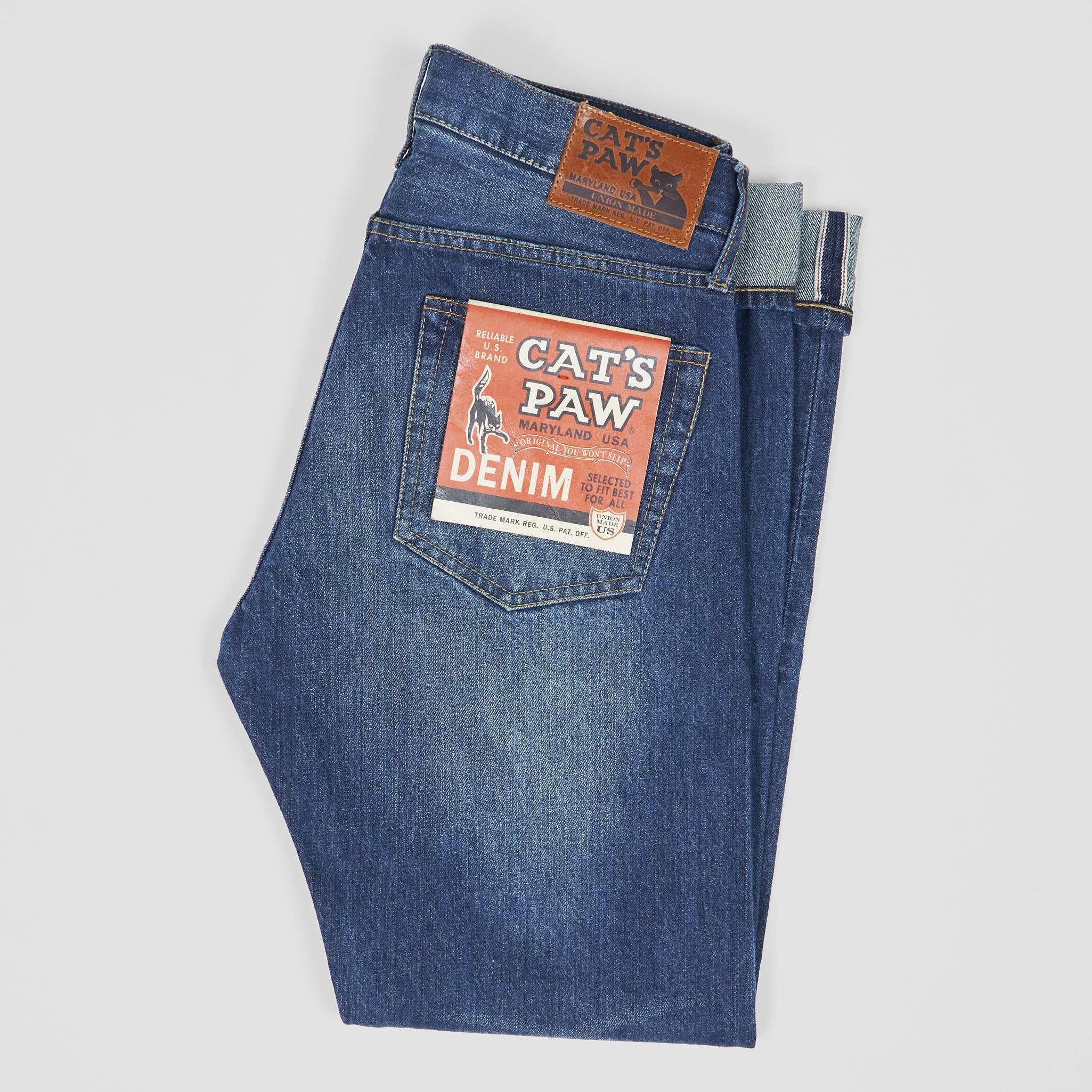 Sugar Cane Cats-Paw 5-Pocket Denim Jeans - DeeCee style