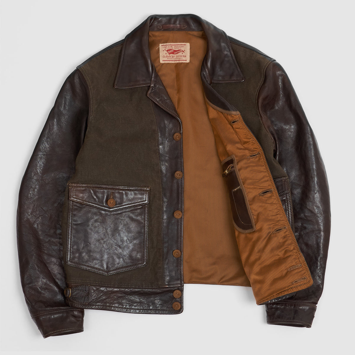 Thedi Leathers Two-Tone Canvas Jacket - DeeCee style