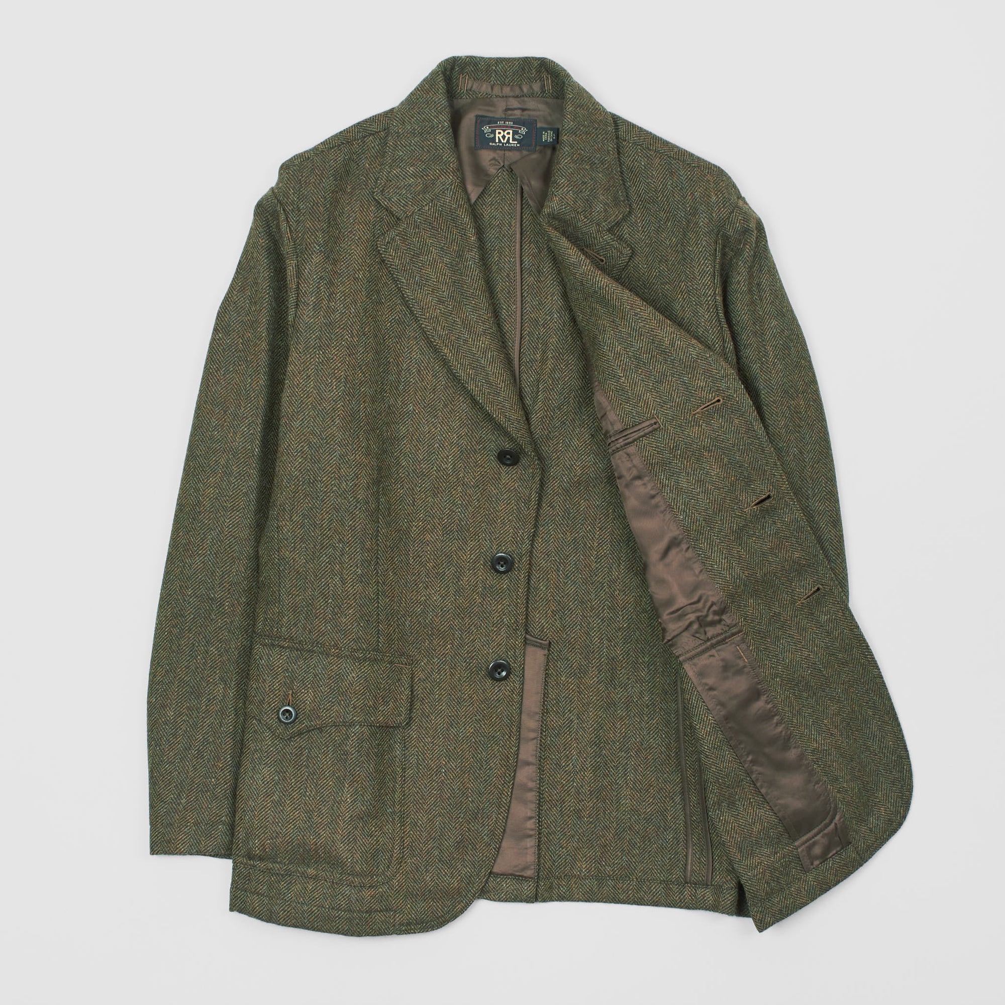 Men's Tailored Wool Blend Tweed Herringbone Blazer - Joyce