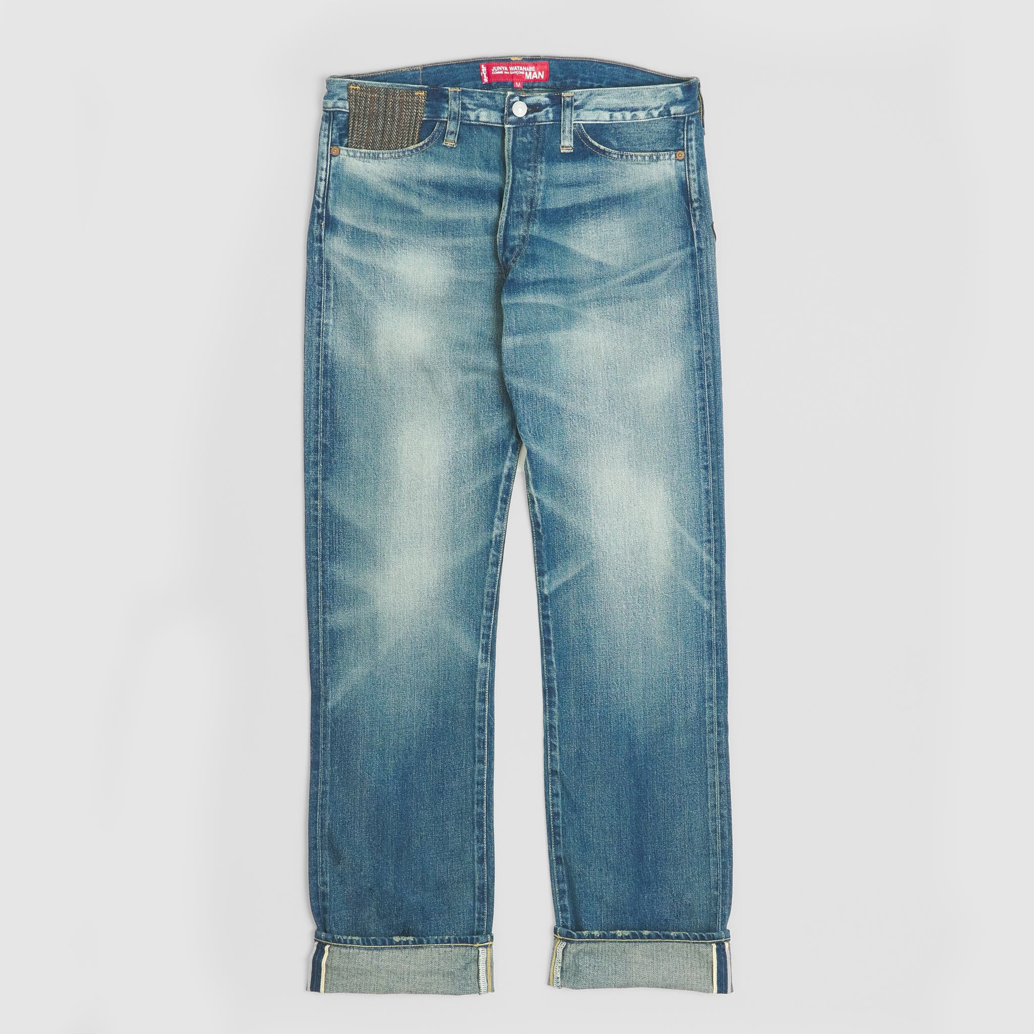 Junya Watanabe Man x Levi's® Low Waist Patchwork Selvage Denim Jeans -  DeeCee style