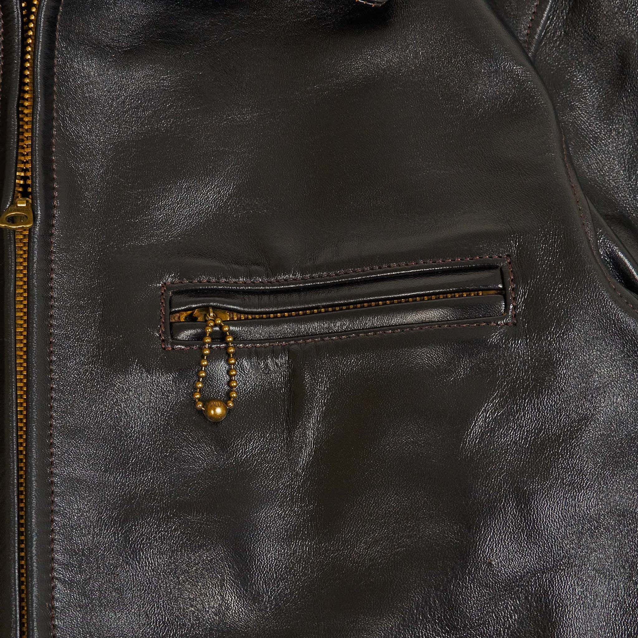 Double Helix Classic 1930's Black Overdyed Horse Leather Jacket ...