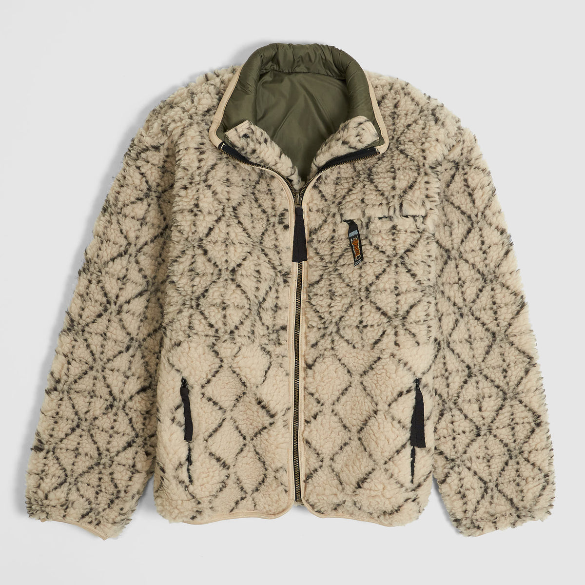 Kapital Reversible Dogi Sashiko Boa Fleece Outdoor Jacket - DeeCee