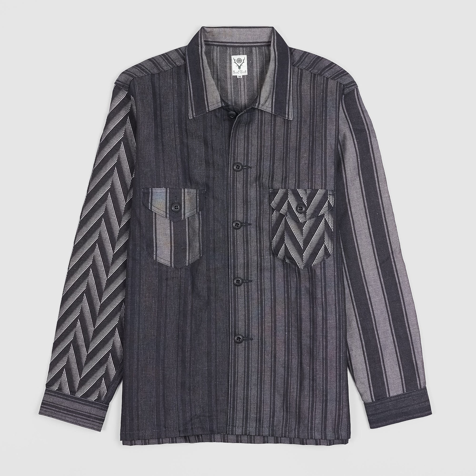 FDMTL Jacquard Woven Indigo Oversized Shirt - DeeCee style