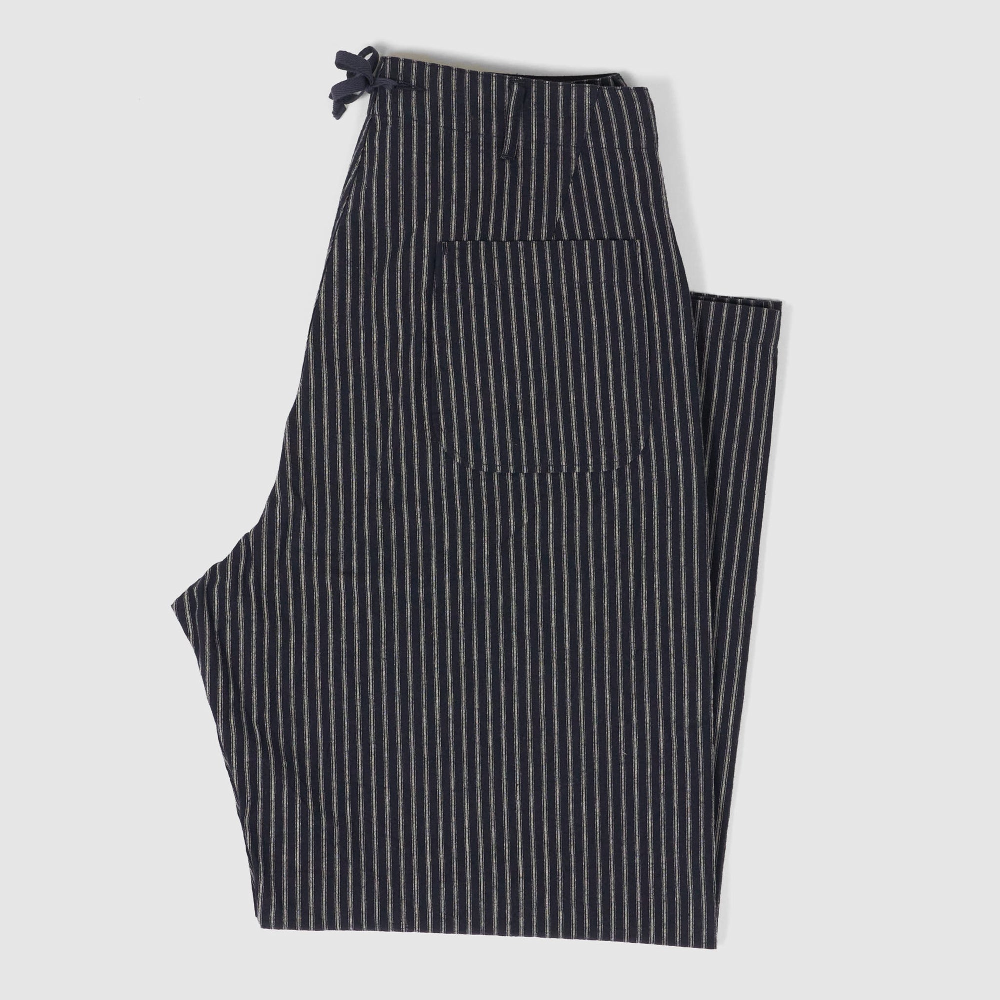 Dekker Linen Pants in Black/White Stripe