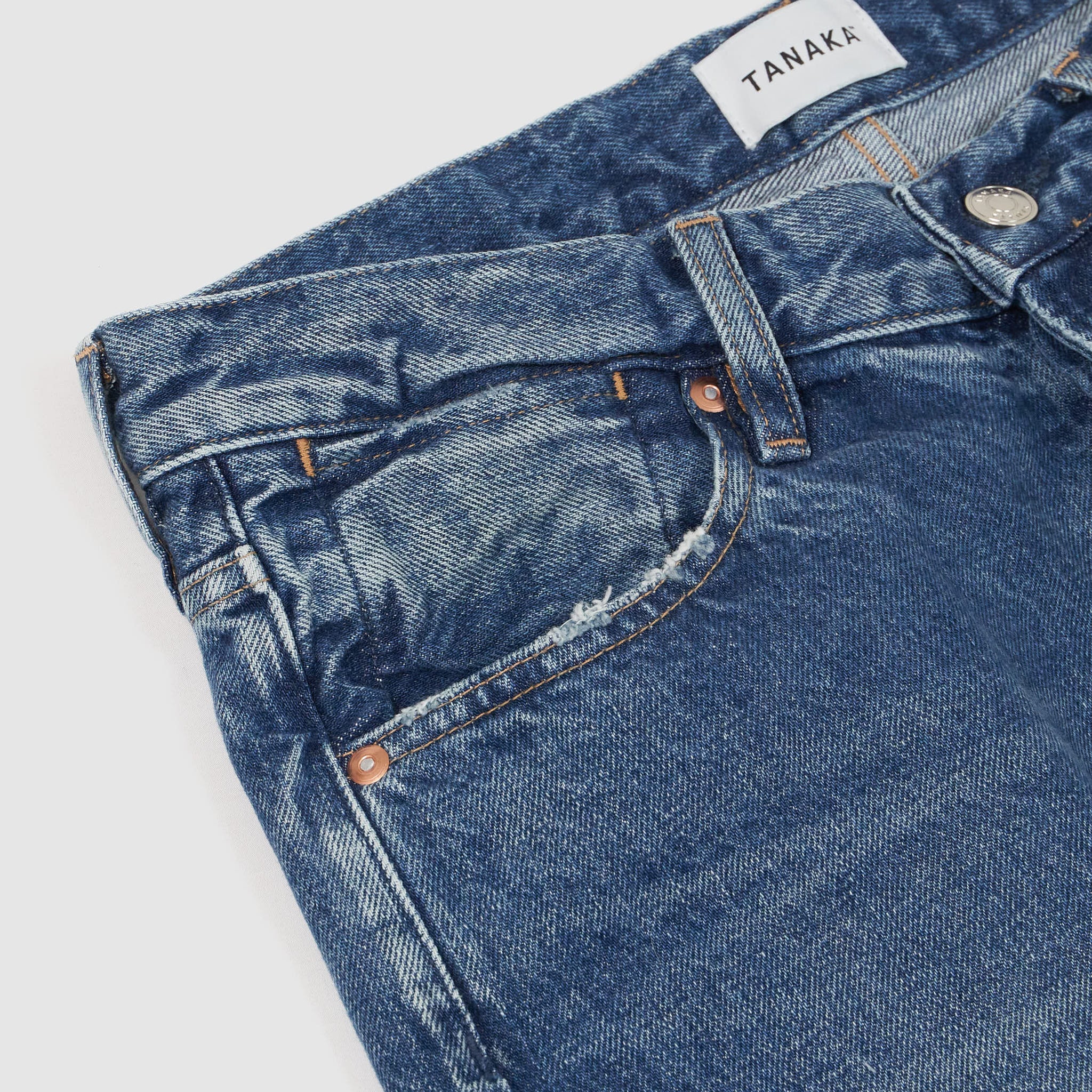Tanaka NY TYO Ladies The Straight Jeans 5-Pocket Selvage Stone Washed ...