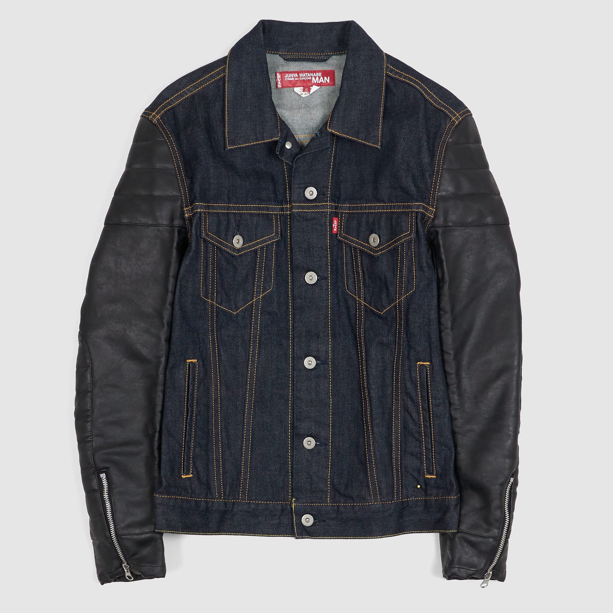 Jacquard Denim Trucker Jacket | Size 48