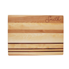 Sparrow Stripe Cutting or Charcuterie Board - Personalized