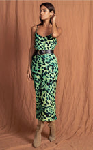 Load image into Gallery viewer, Sienna Midaxi Dress in Lime Leopard
