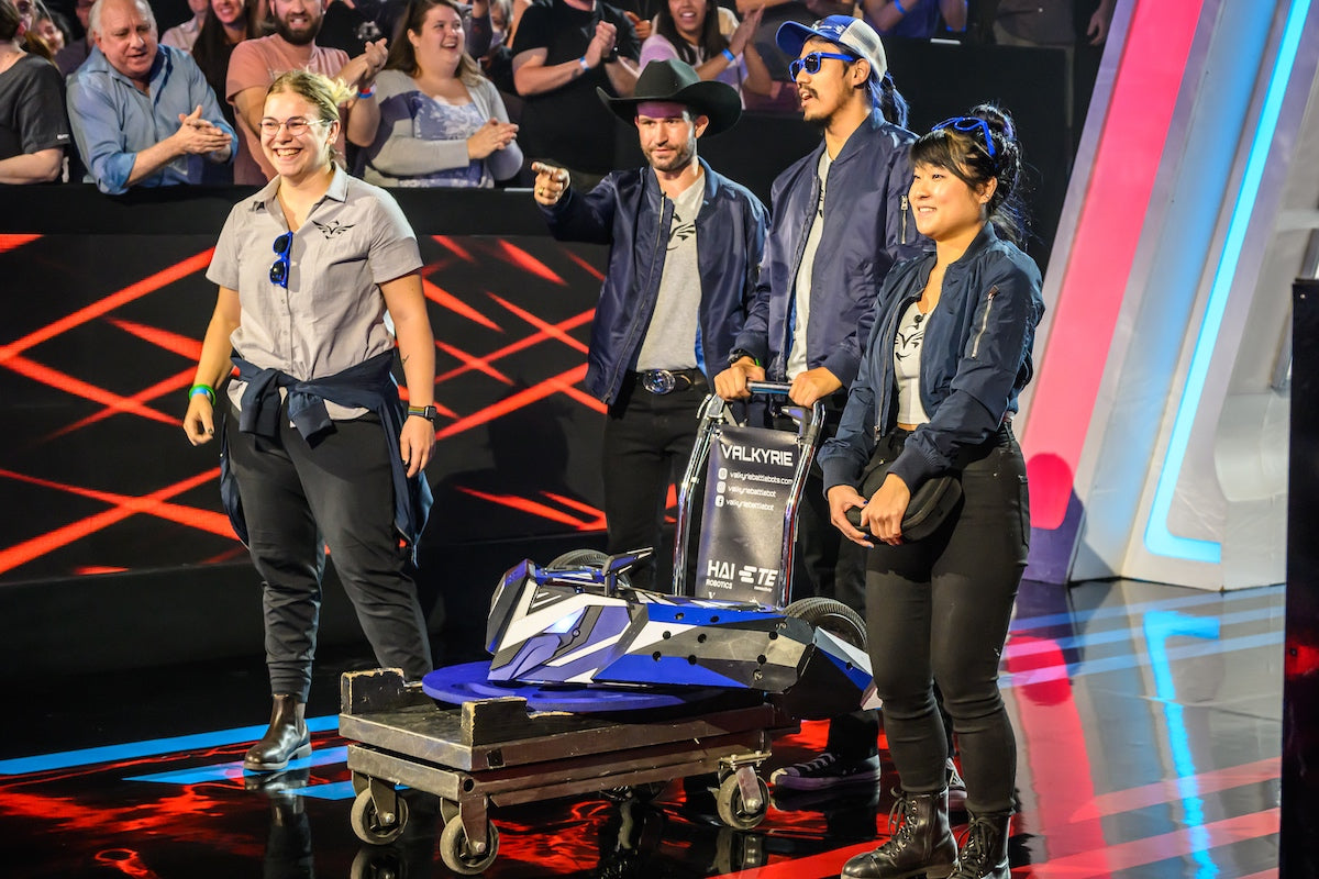 BattleBots team Valkyrie prepares for their first fight in the BattleBots World Championship VII