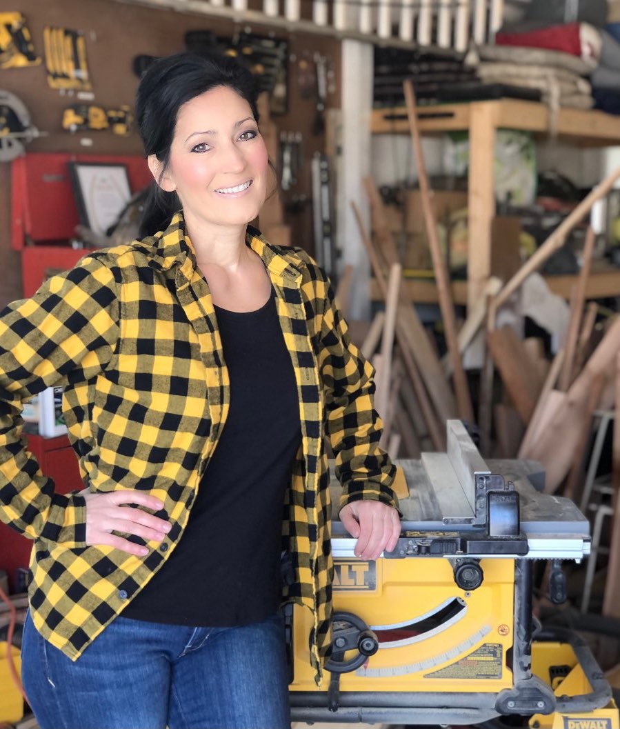 Jennifer Cline, Miss DeWalt, in her workshop