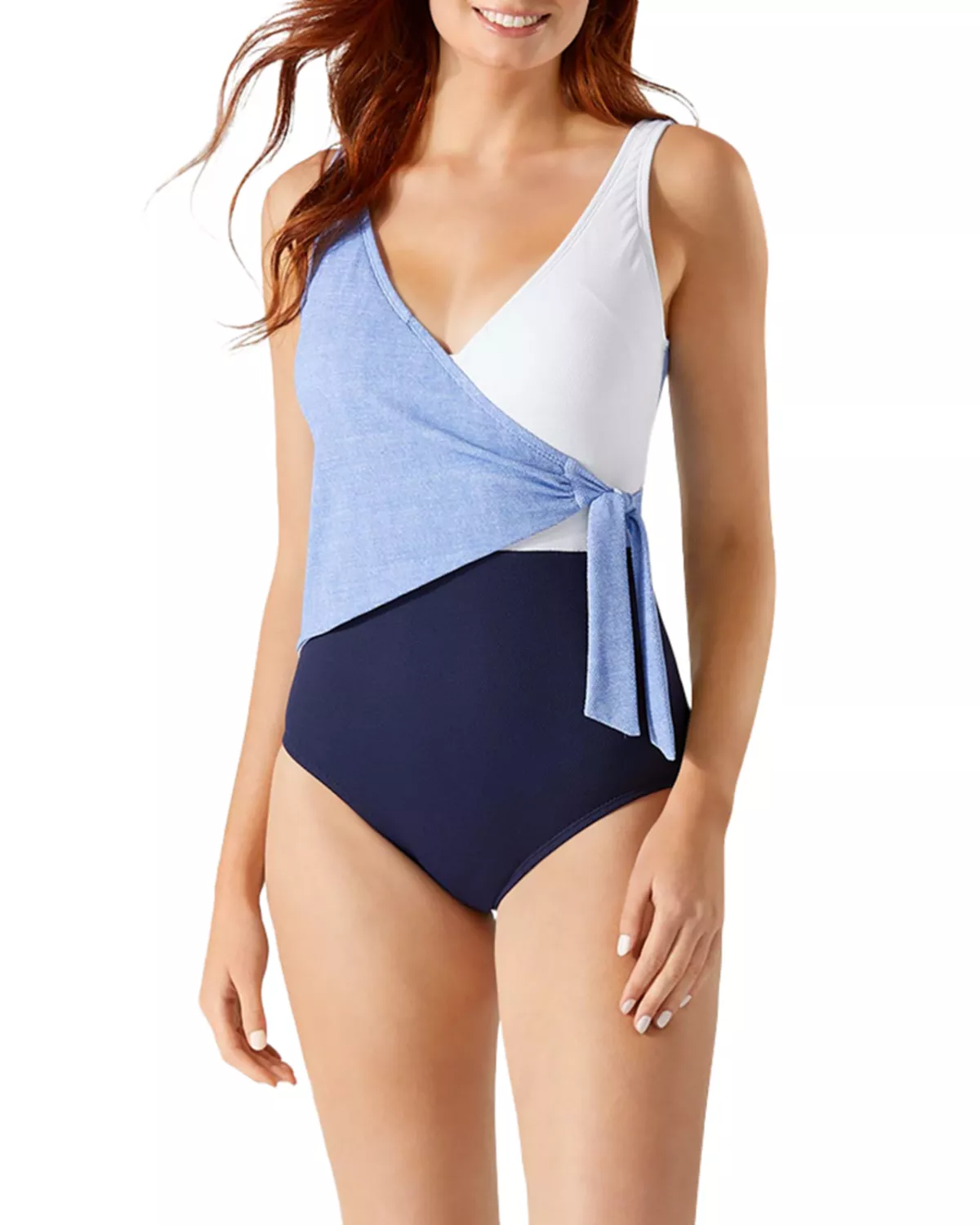 Hourglass Body Type Wrap or Asymetric Style Swimsuit