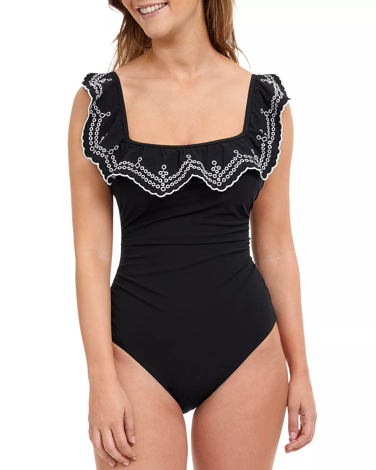 Teardrop Body Type Embelished Top Swimsuit