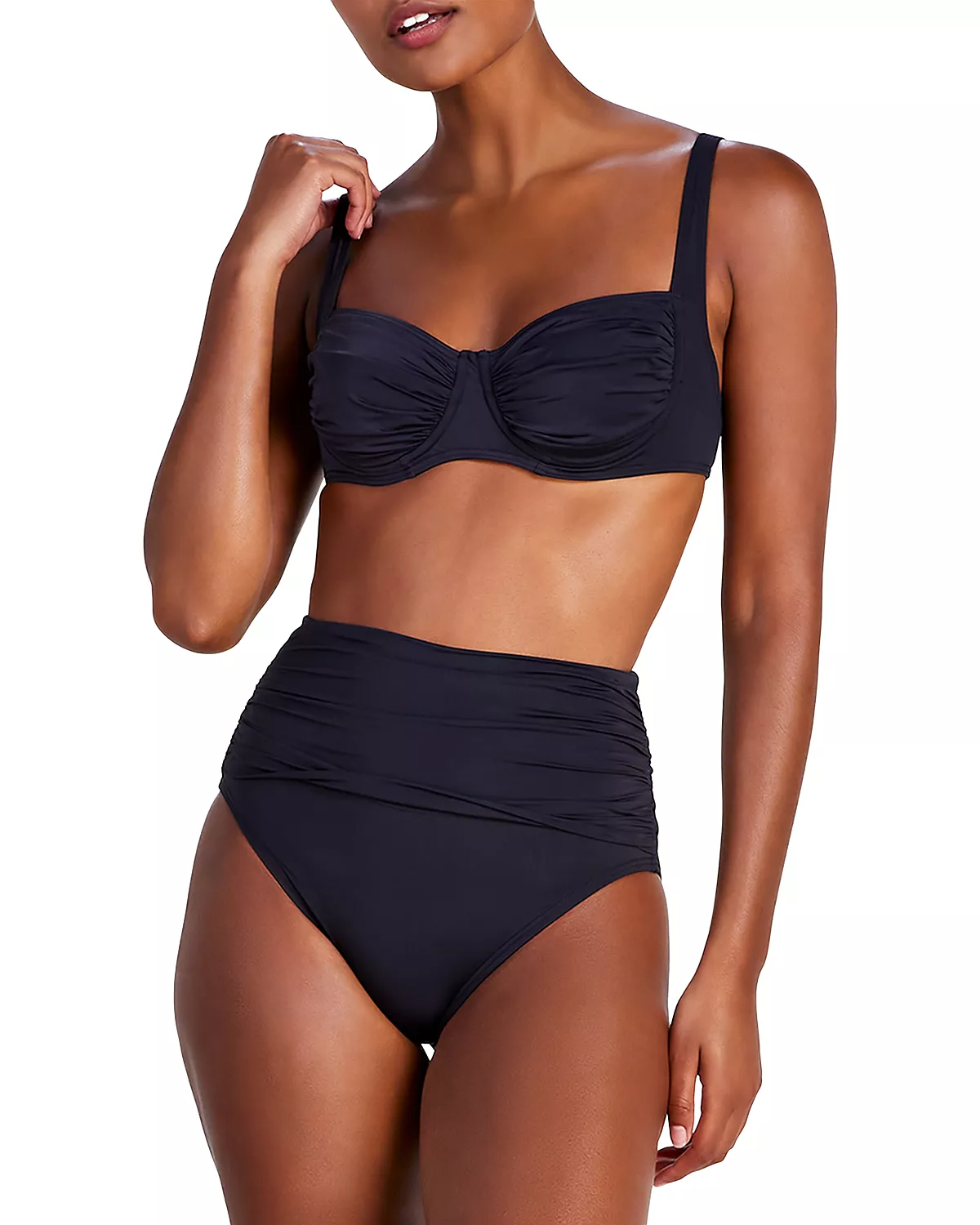 Oval Body Type High Waisted Bottom Swimsuit