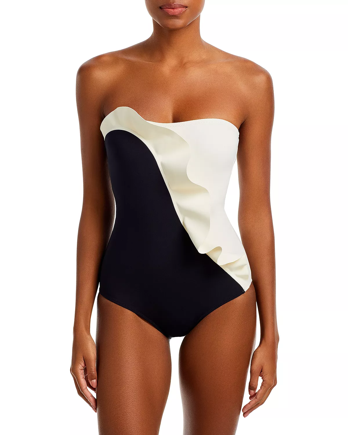 Triangle Body Type Ruffled Style Swimsuit