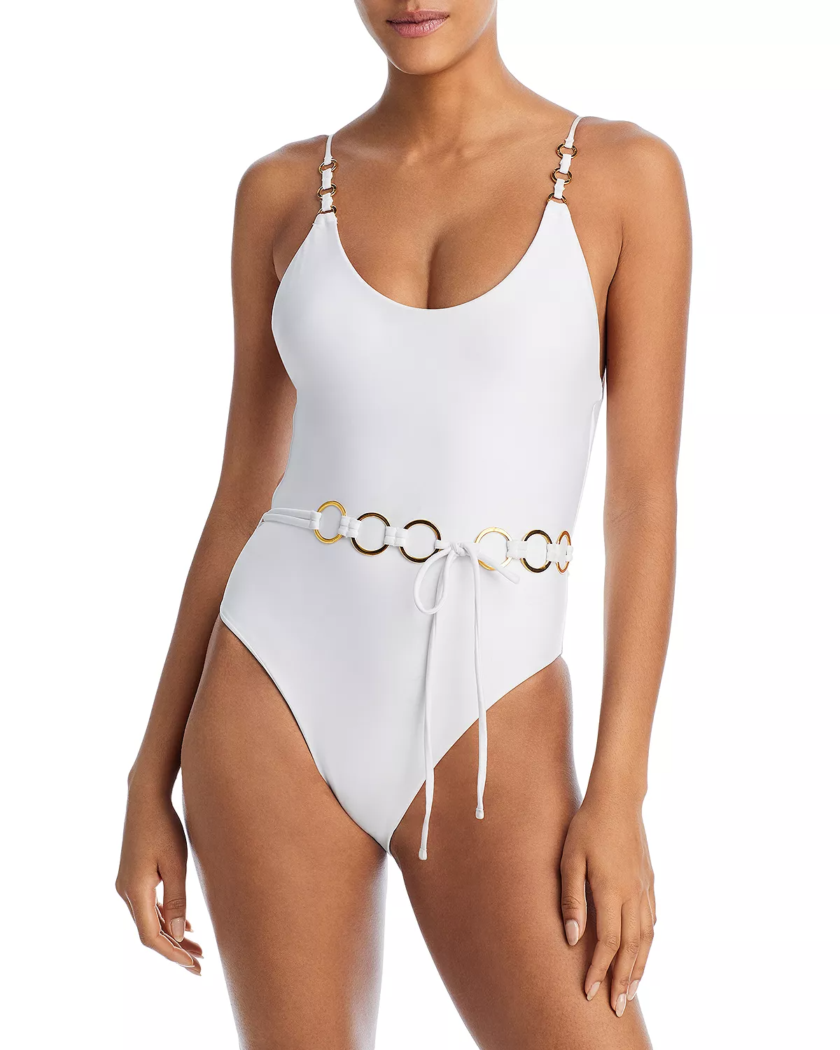 Hourglass Body Type White Swimsuits