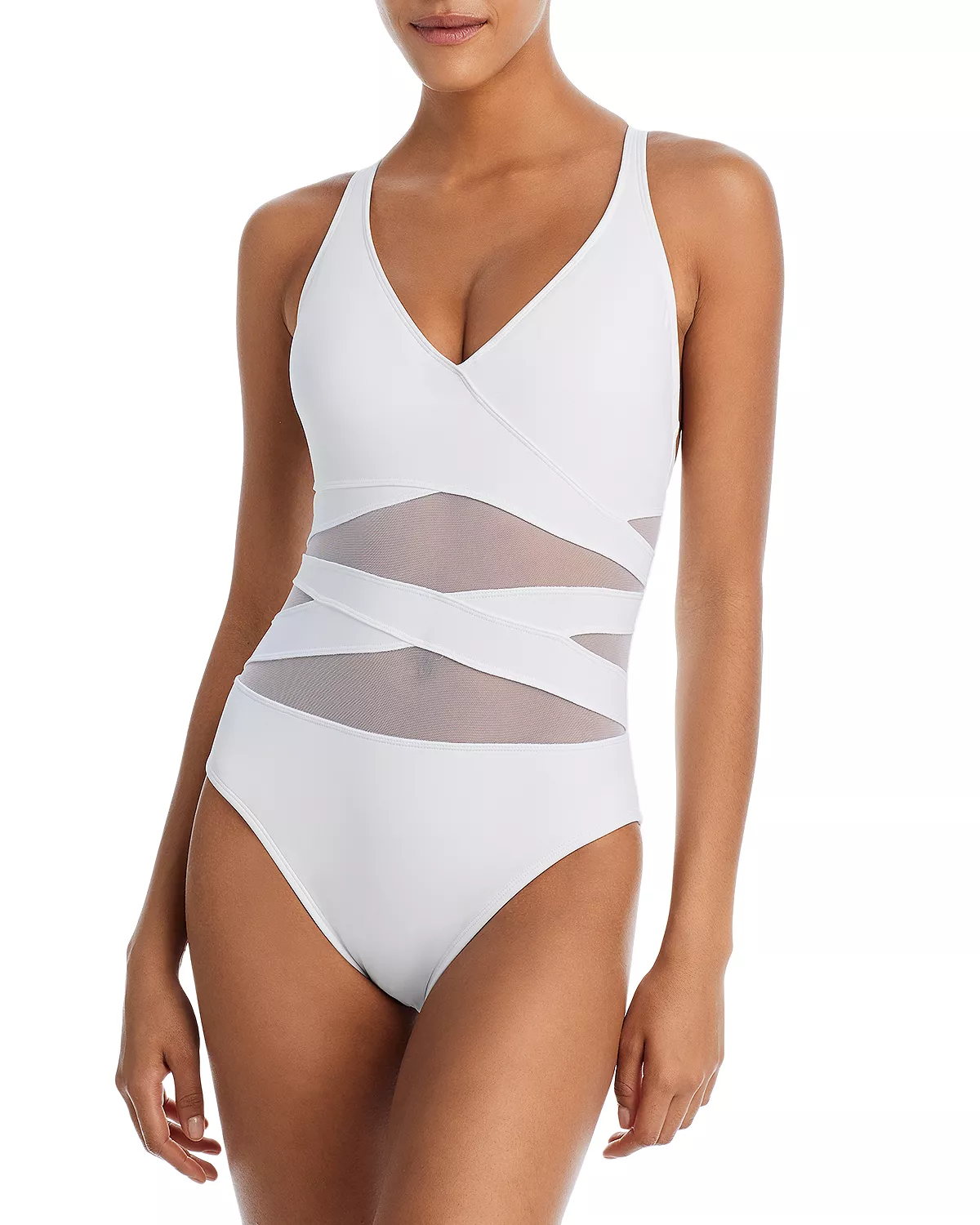 Hourglass Body Type White Swimsuits