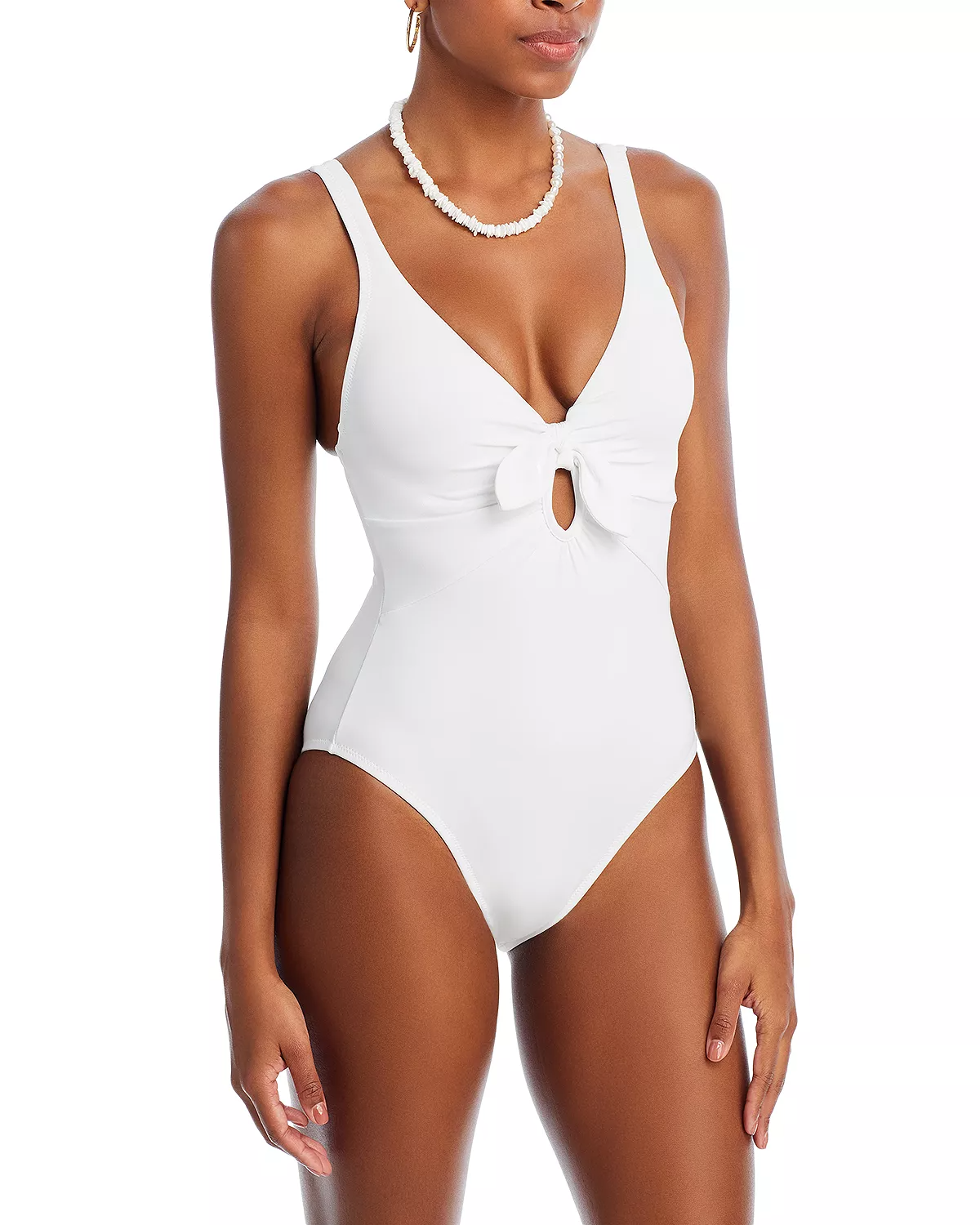 Hourglass Body Type White Swimsuits