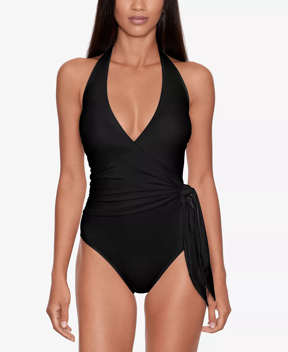 Oval Body Type Wrap Style Swimsuit