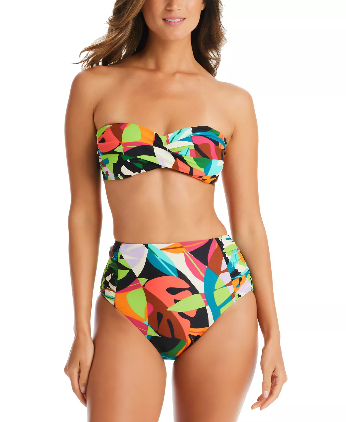 Hourglass Body Type High Waisted Bottom Swimsuit