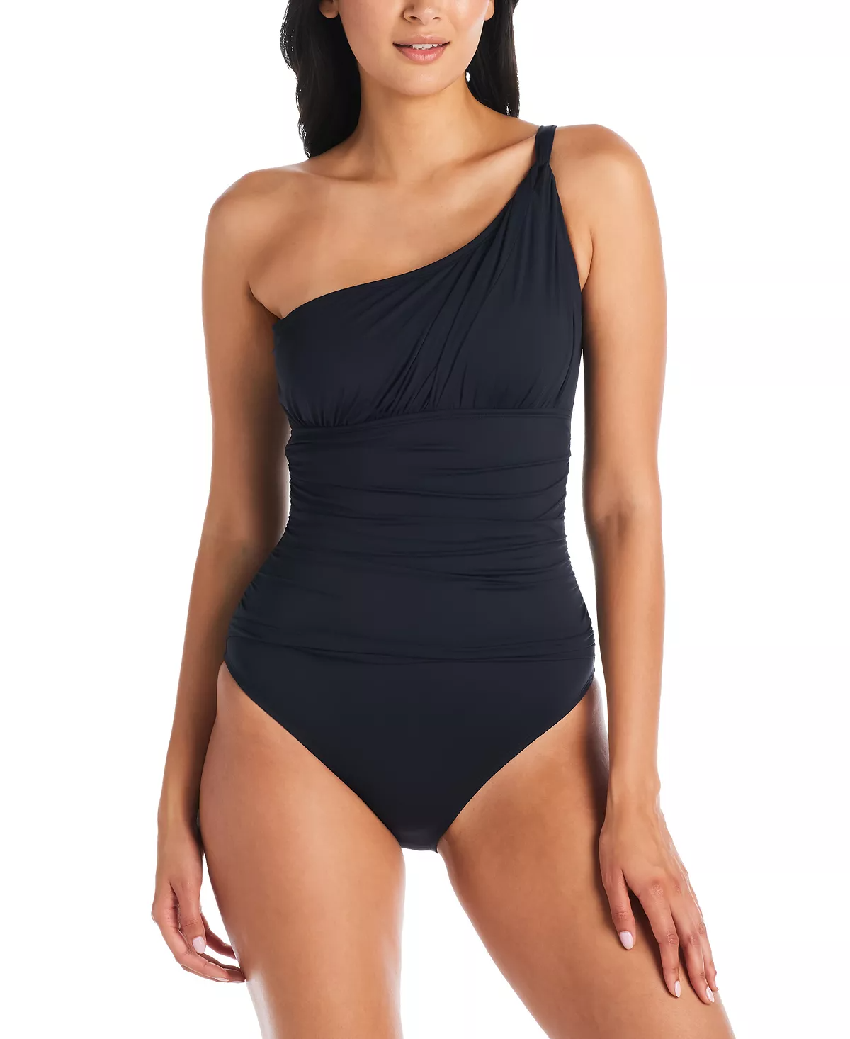 Teardrop Body Type Asymmetricel Neckline Swimsuit