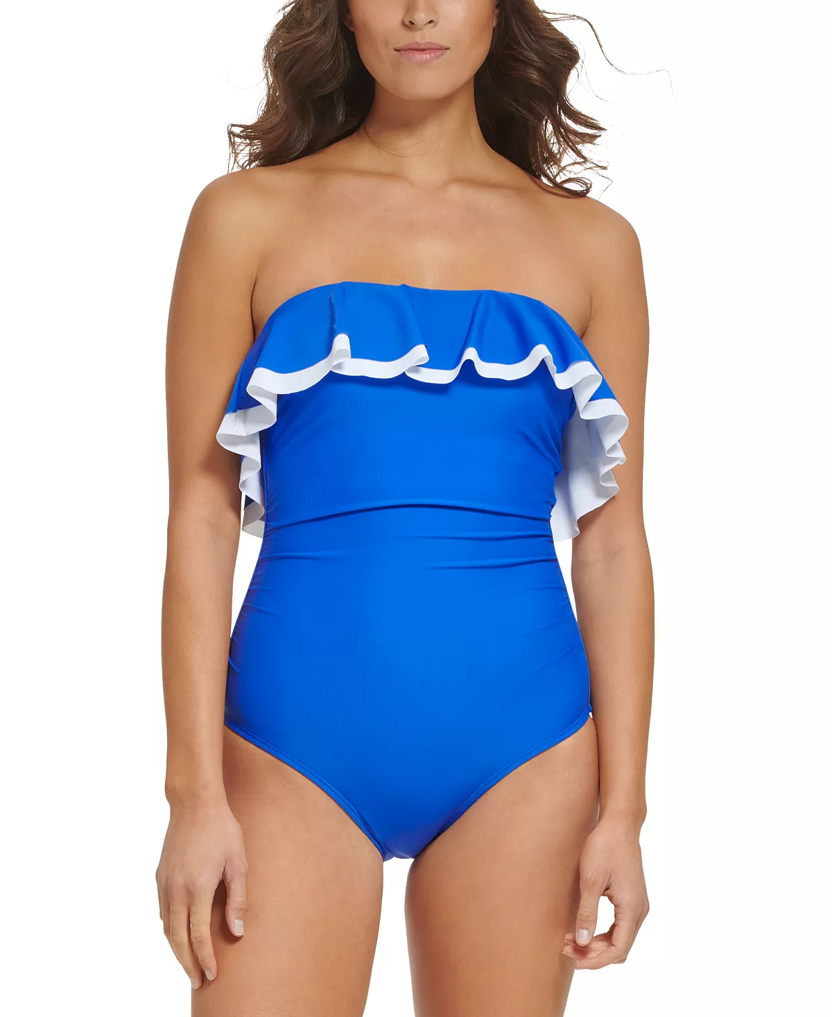 Triangle Body Type Ruffled Style Swimsuit