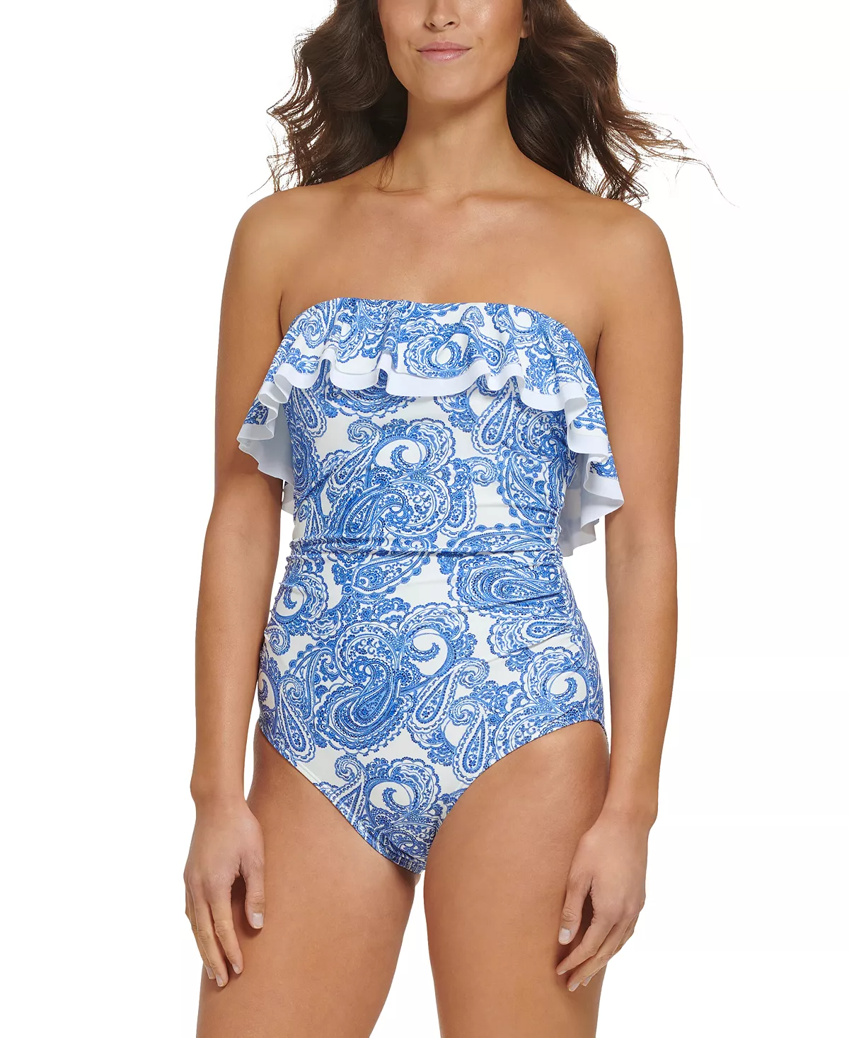 Triangle Body Type Ruffled Style Swimsuit