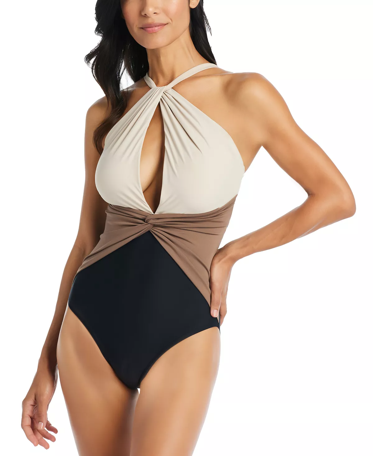 Triangle Body Type High Neck Top Swimsuit