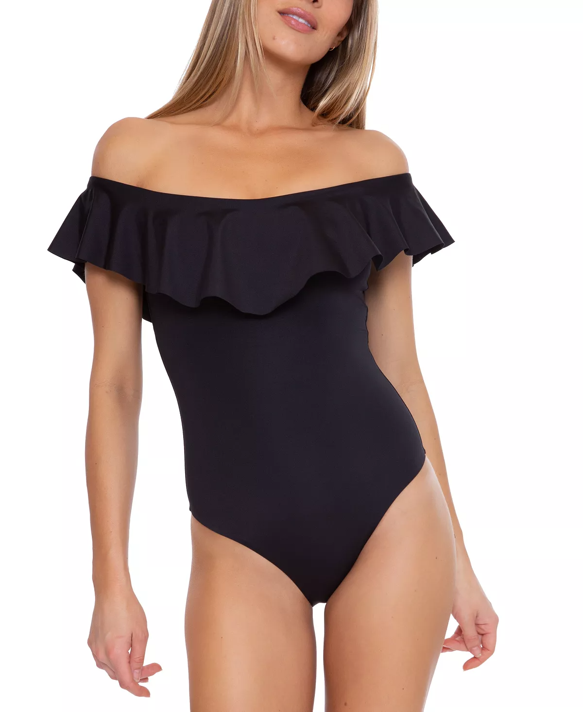 Hourglass Body Type Off Shoulder Top Swimsuit