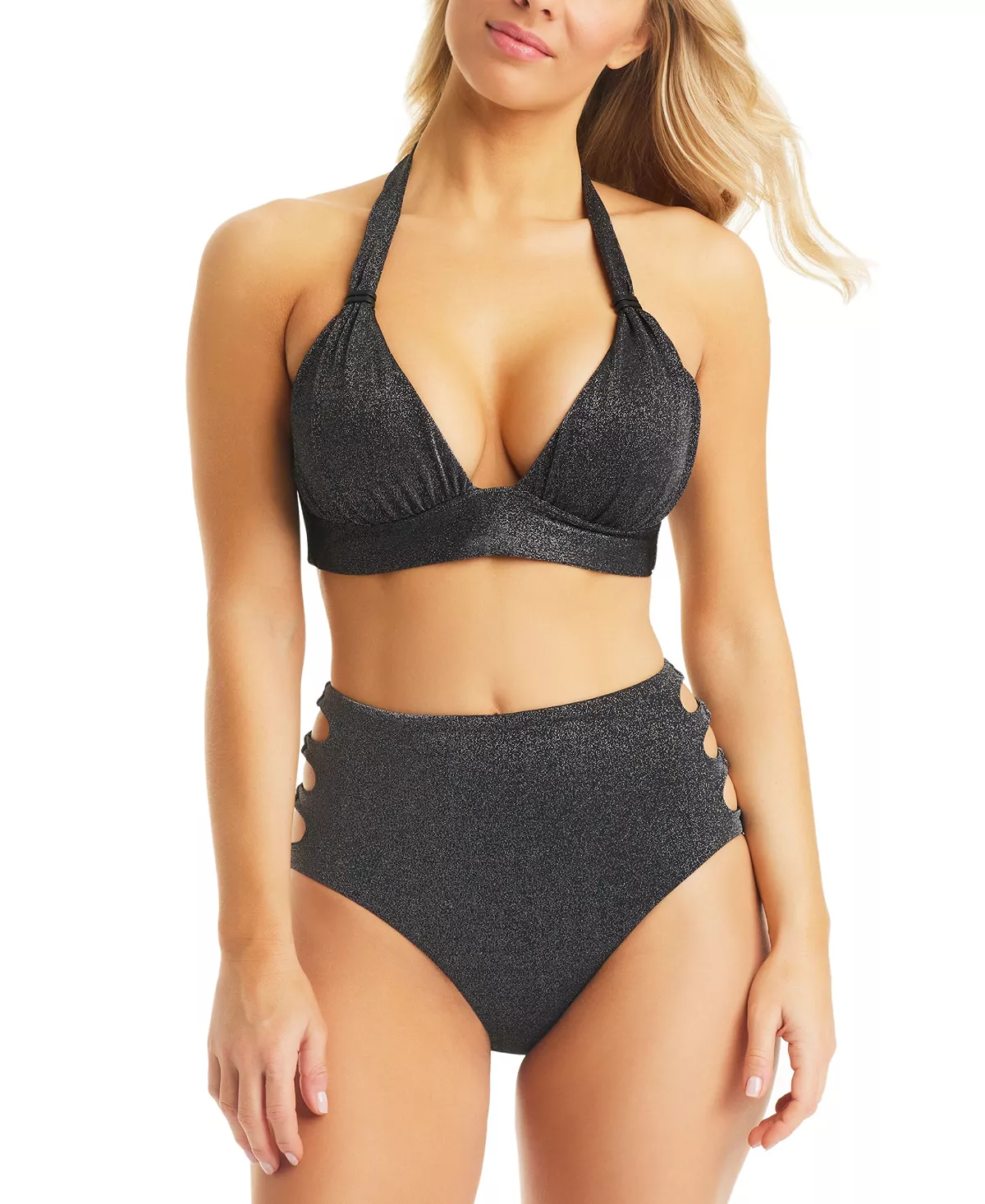 Rectangle Body Type High Waisted Top Swimsuit