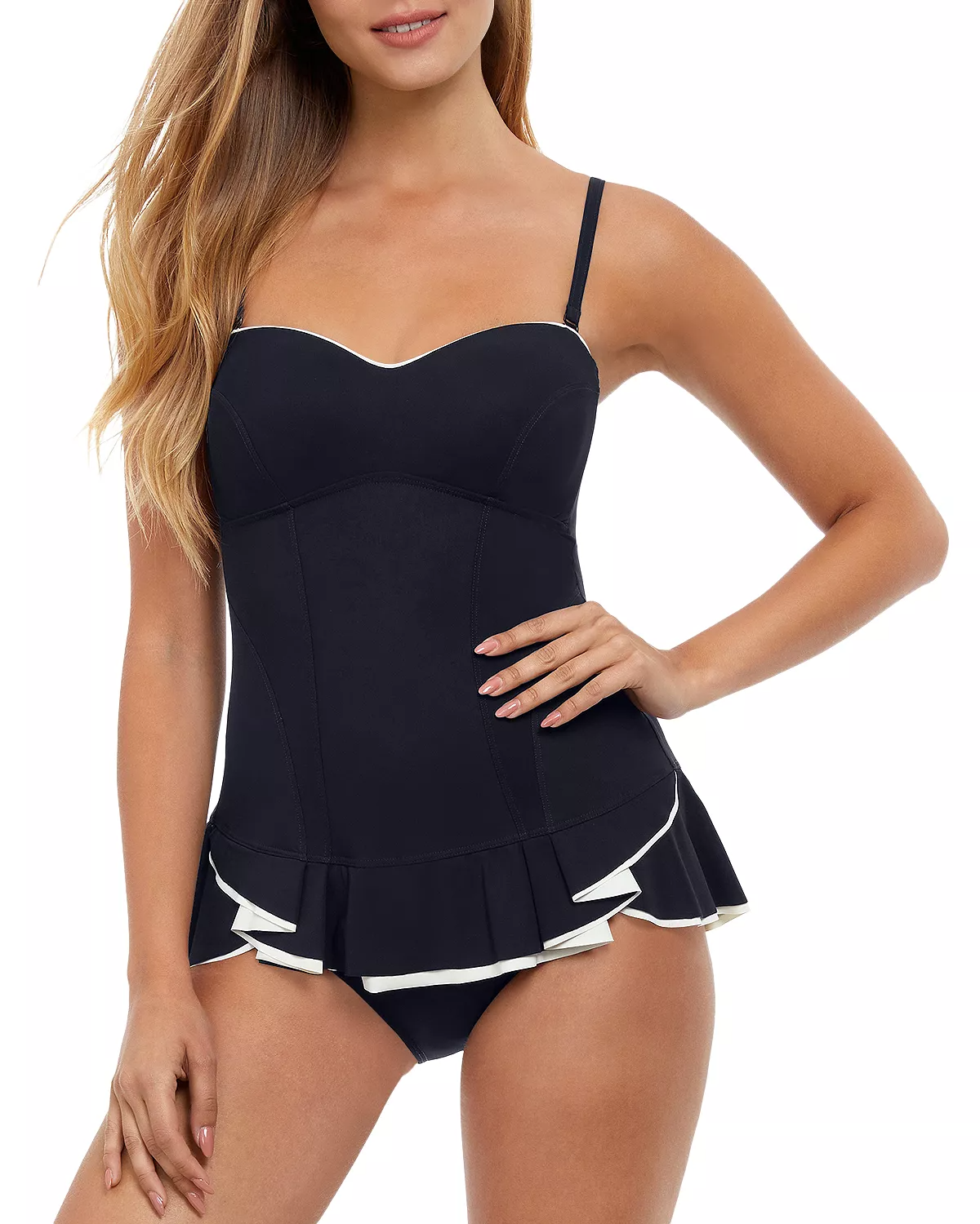 Teardrop Body Type Skirted Bottom Swimsuit