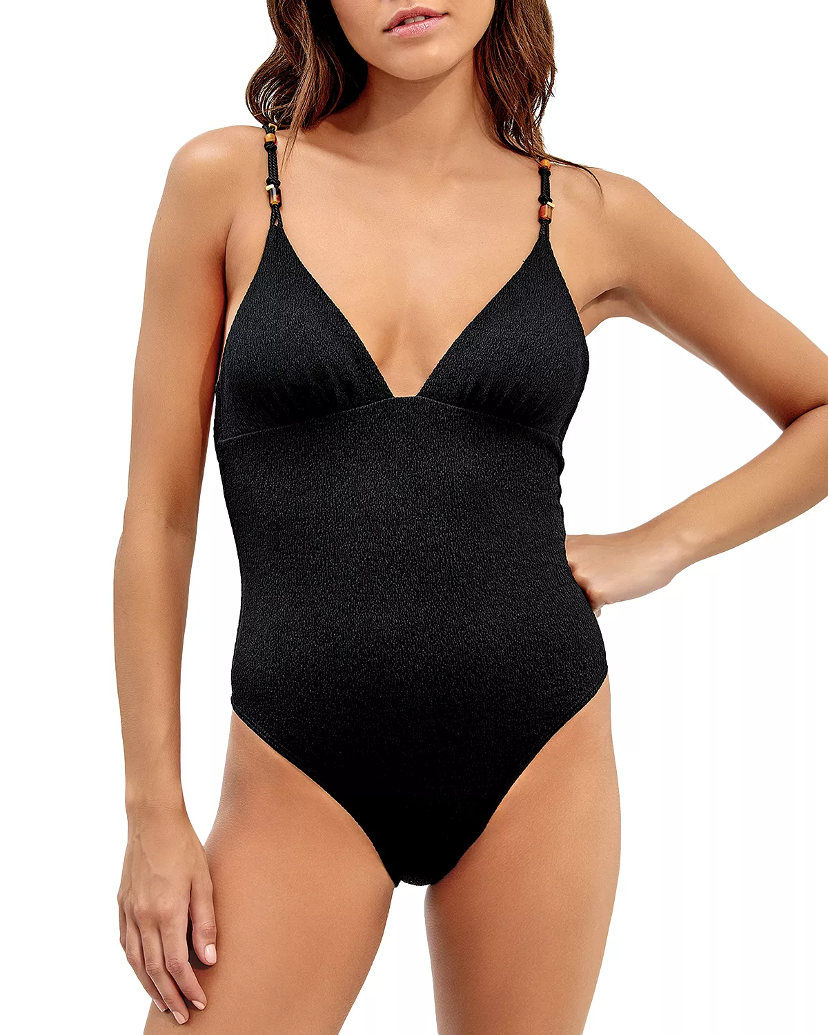 Oval Body Type Dark Solid Colour Swimsuit