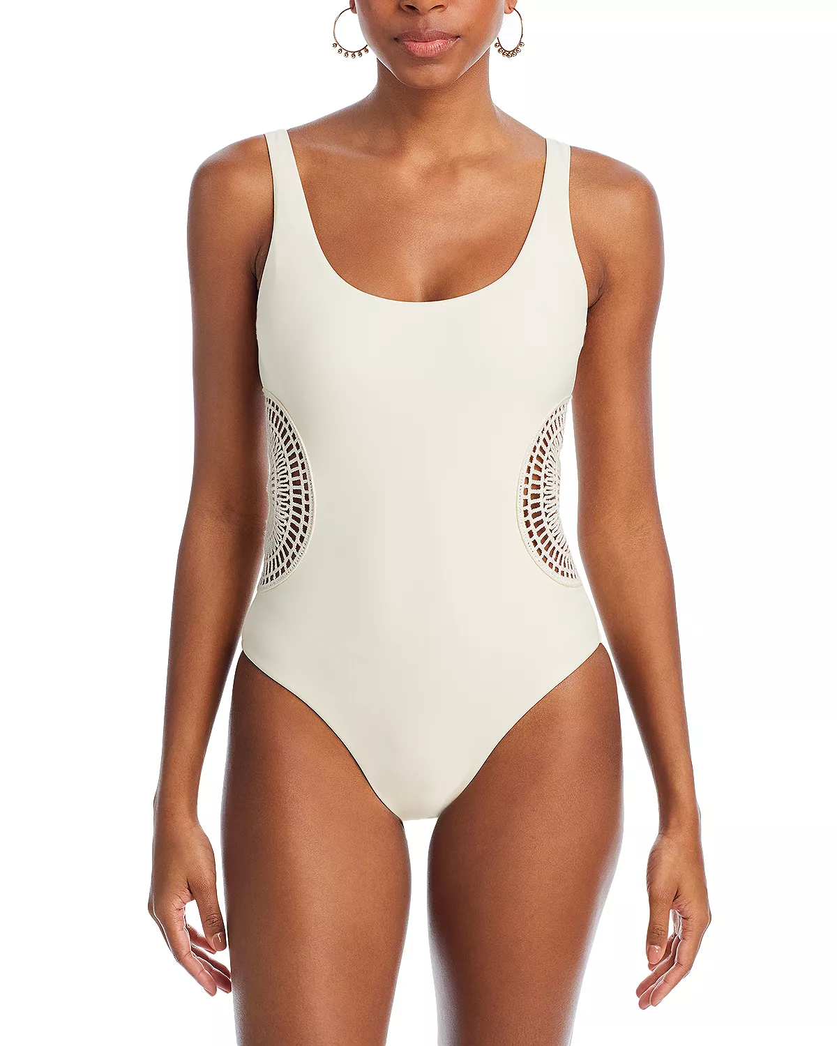 Rectangle Body Type Side Details Swimsuit