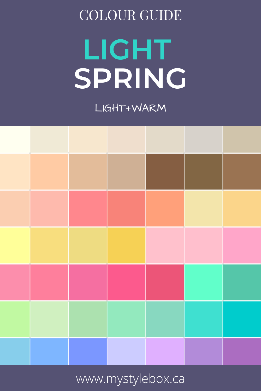 LIGHT SPRING SEASONAL COLOR GUIDE