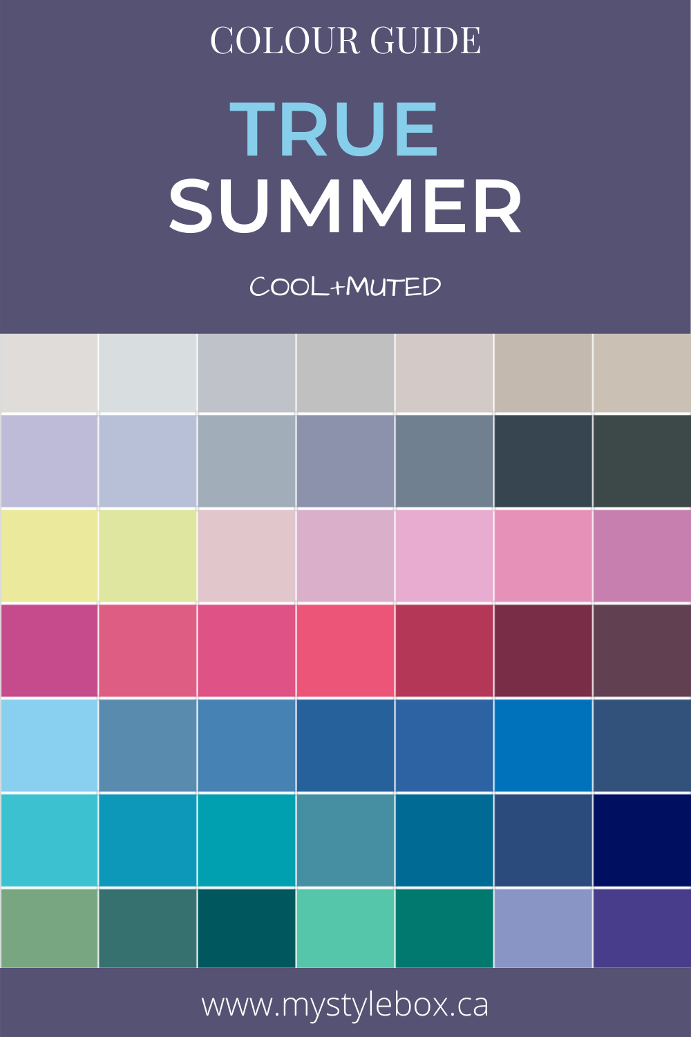 Guide to the True Summer Seasonal Color Palette