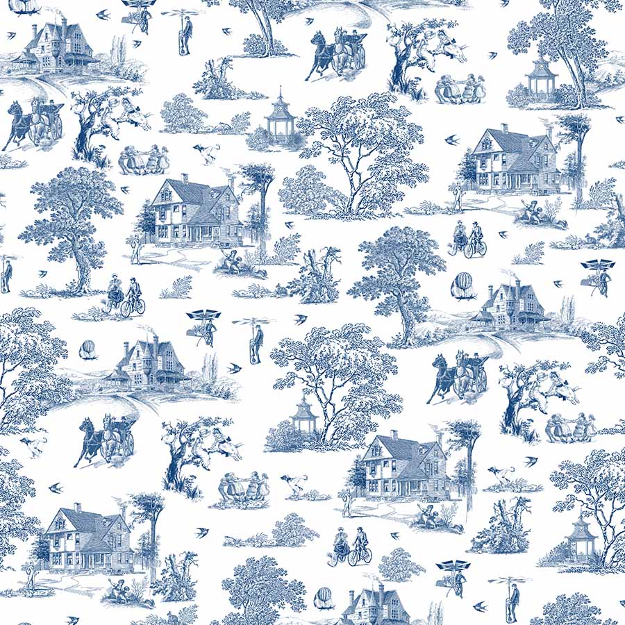 Toule de Jouy Floral Pattern