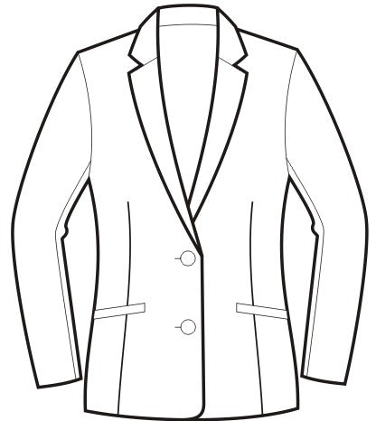 Single breasted narrow collar jacket