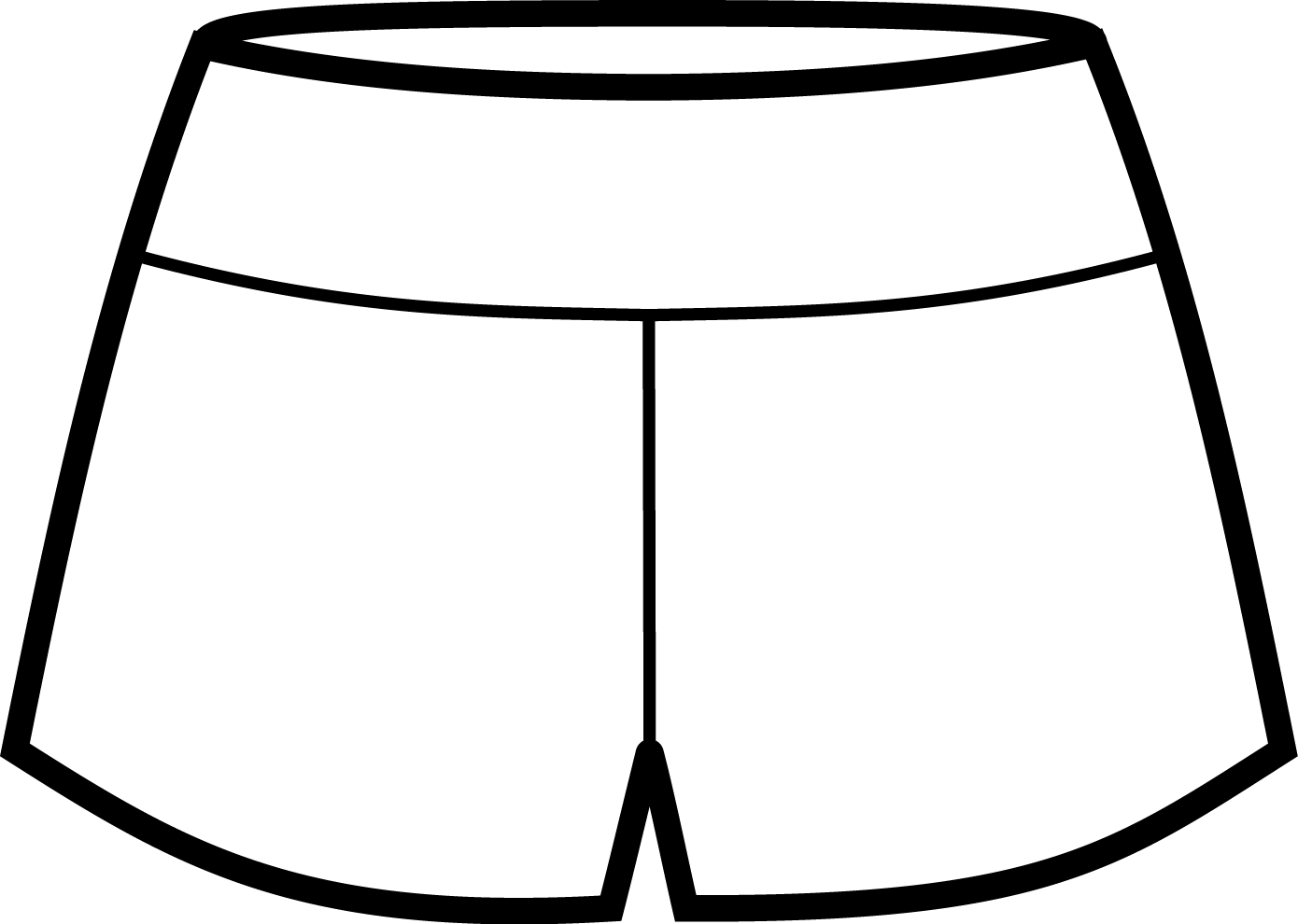 Wide waistband short