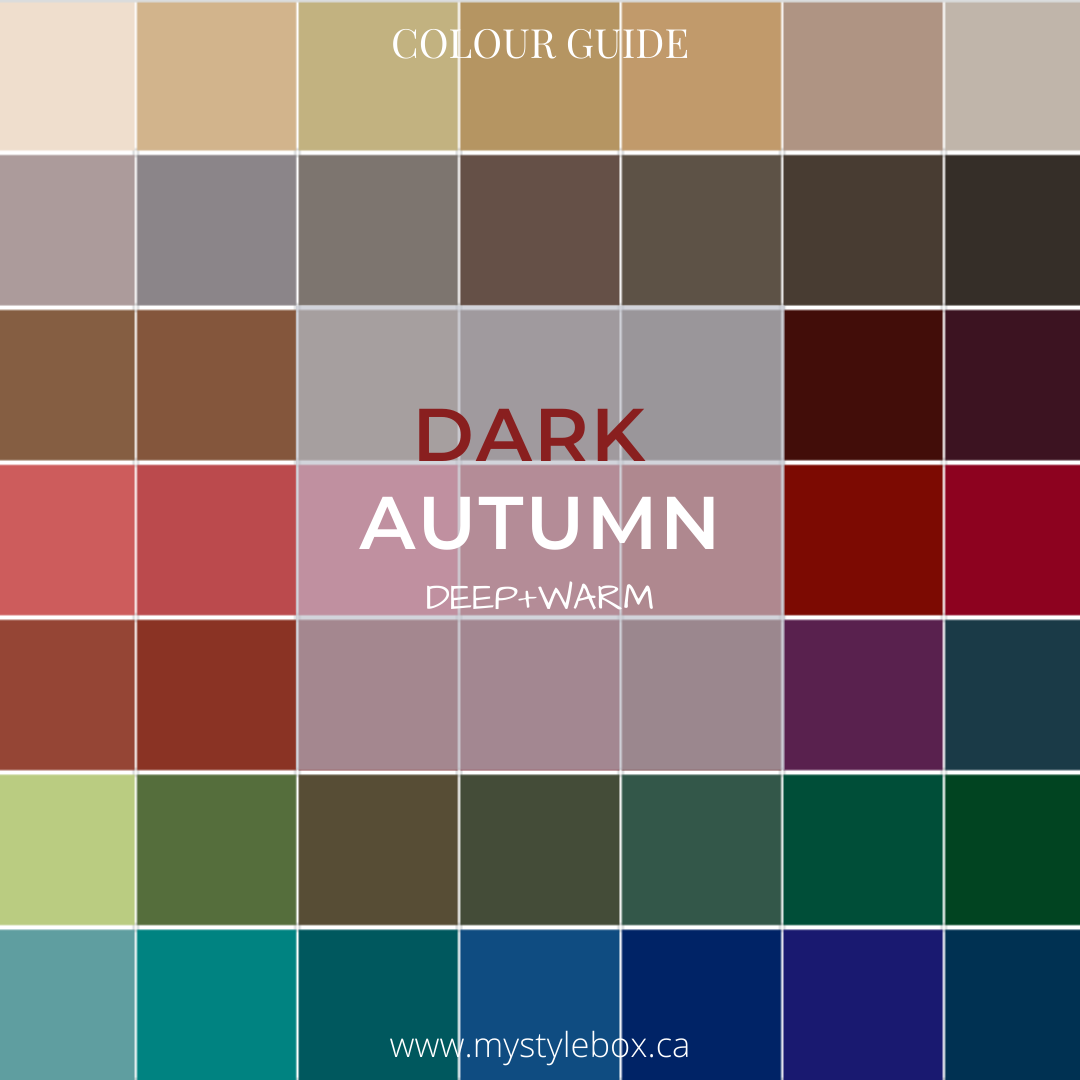 Dark (Deep) Autumn Seasonal Color Guide