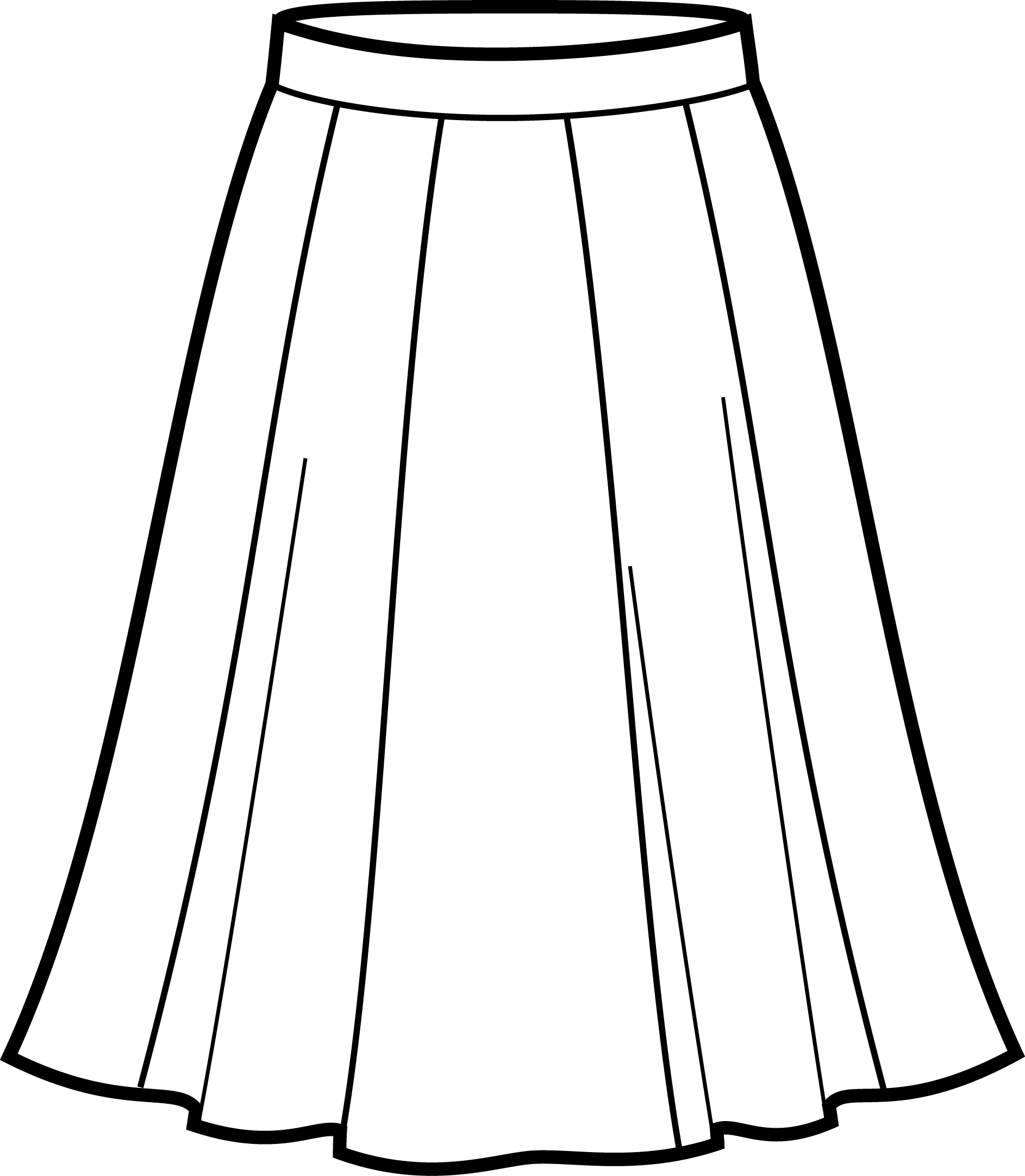 Gored skirt