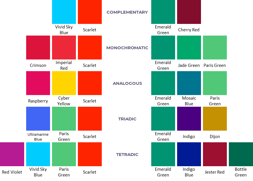 bright winter color palette